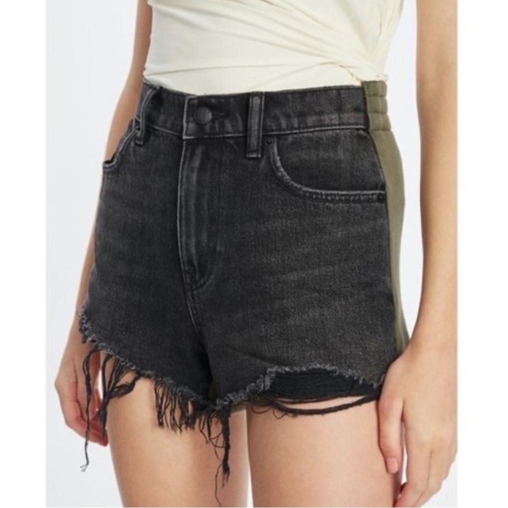 Alexander Wang Bite Clash Shorts Grey Aged With Moss